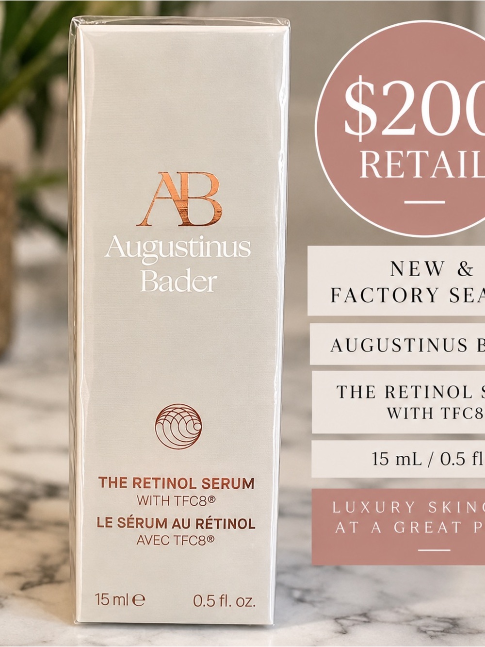 Augustinus Bader The Retinol Serum — Cream/White Packaging